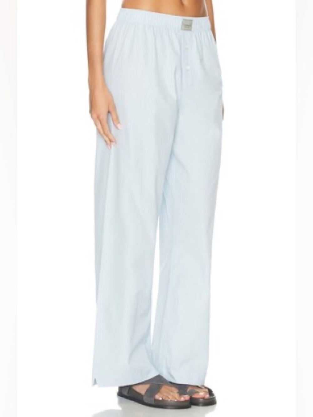 Comme Si La Boxer Alta Pant Poplin Cotton Light Blue Size Small Nwt — image 5 of 8
